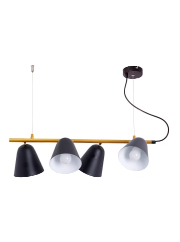 näve Pendelleuchte "TRITON" in schwarz - (L)61 cm x (B)13 cm x (H)126 cm