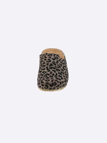 MUBB Pantoffel in beige-gemustert