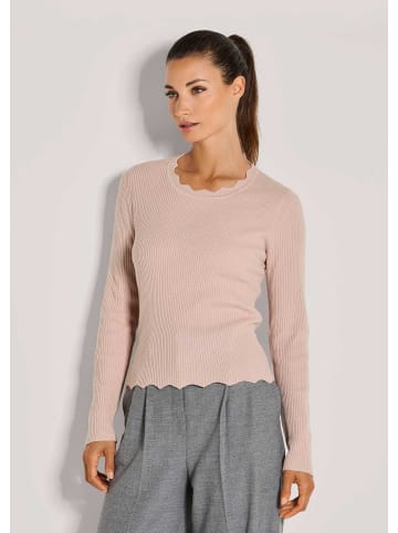 MADELEINE Leichter Viskosepullover mit gewelltem Saum in blassrosa