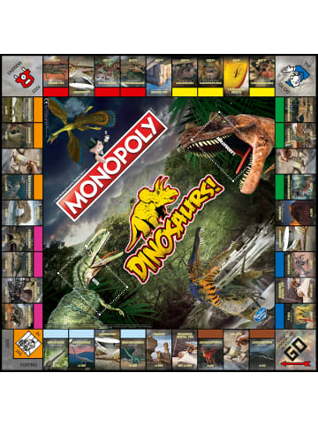 Winning Moves Monopoly Dinosaurier Dino Edition Gesellschaftsspiel Brettspiel Spiel in bunt