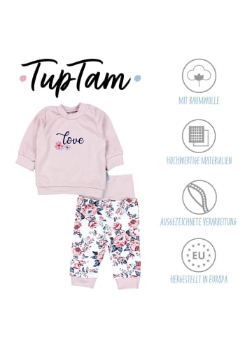 TupTam 2tlg.- Set Langarmshirt und Hose in rosa Modell 1