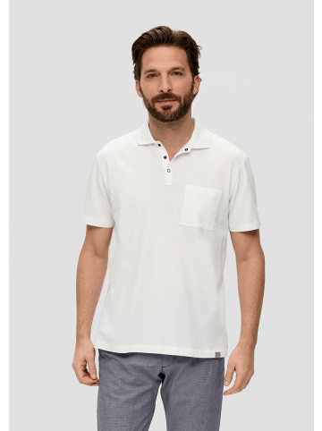 S. Oliver Polo-Shirt kurzarm in Weiß