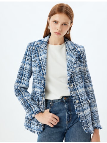 KOTON Blazer in Blau Gemustert