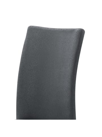 home24 home24 Freischwinger (2er Set) - Anthrazit - Flachgewebe & Edelstahl - 43.0 x 103.0 x 52.0 cm in Anthrazit