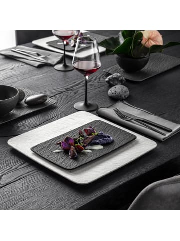 Villeroy & Boch Multifunktionsteller quadratisch Manufacture Rock in 28 x 17 cm in schwarz