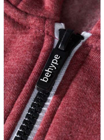 behype Sweatjacke - BHSADAO Hoodie Weicher Kapuzenpullover Sweatshirt in Weinrot