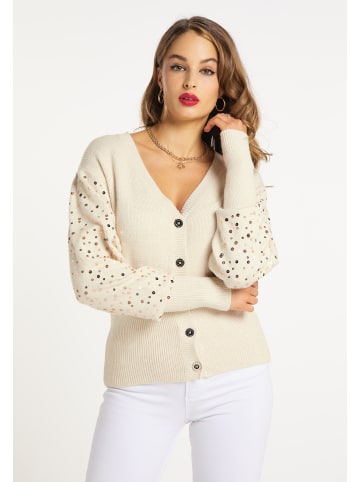 faina Strickjacke in Champagner