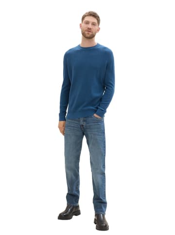 Tom Tailor Pullover STRUCTURED CREWNECK in Blau