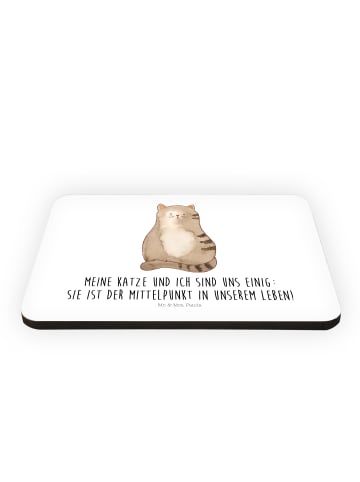 Mr. & Mrs. Panda Magnet Katze Sitzen mit Spruch in Weiß
