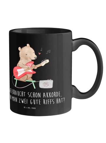 Mr. & Mrs. Panda Tasse E-Gitarre Zwei Riffs mit Spruch in Schwarz