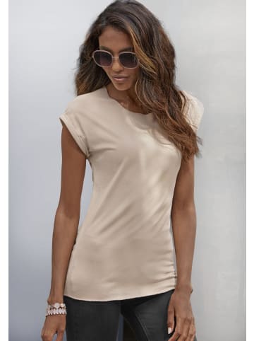 LASCANA Rundhalsshirt in beige