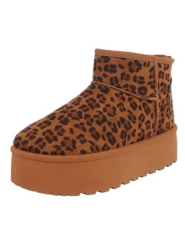 Ital-Design High Heel in Camel und Braun