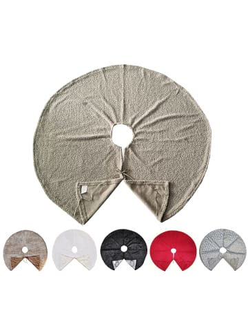 JACK Christbaumdecke Rund Ø 120cm Weihnachtsbaumdecke in Braun