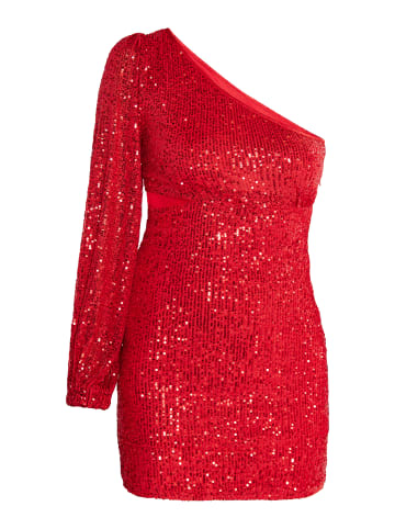 faina Damen One Shoulder-Minikleid in Rot