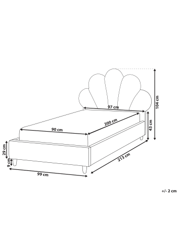 Beliani Kinderbett NEULISE in Beige - (W) 115 x (H) 104 x (L) 213 cm