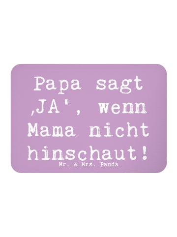 Mr. & Mrs. Panda Magnet Spruch Vater Geheimhaltung mit Spruch in Lavendeltraum