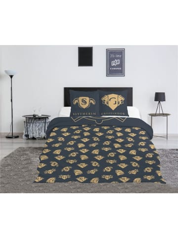 Harry Potter Harry Potter Doppelbettwäsche Set – 1x Deckenbezug 240x220 cm & 2x in Schwarz