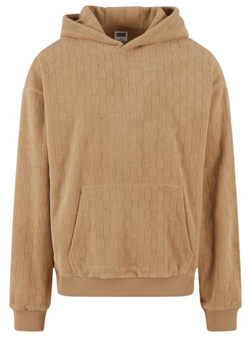 Urban Classics Urban Classics Jacquard Velvet Oversized Hoody in unionbeige