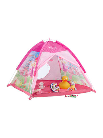 relaxdays Spielzelt Mädchen in Pink - (B)118 x (H)90 x (T)115 cm