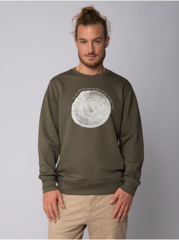 wat? Apparel Sweatshirt Baumscheibe in Khaki