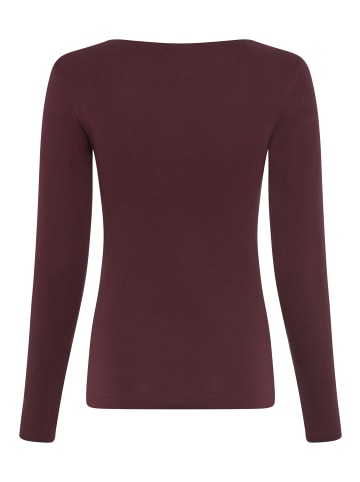 Laura Scott Longsleeve in schwarz + bordeaux
