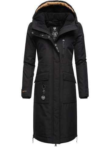 ragwear Wintermantel Refutura Remake in Black