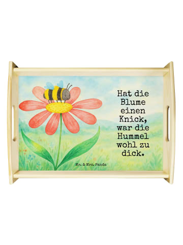 Mr. & Mrs. Panda Küchentablett Hummel Blume Design mit Spruch in Weiß