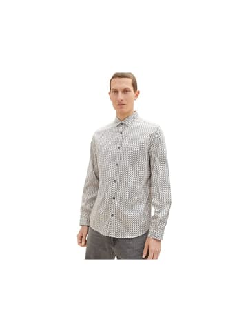 Tom Tailor Rundhals Langarmshirt in weiß