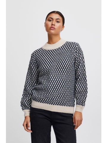 ICHI Strickpullover IHKAMARA LS4 20117301 Moderner Strickpullover in nachtblau