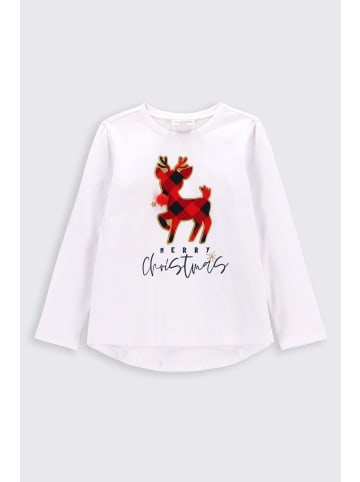 Coccodrillo T-Shirt mit langen Ärmeln in weiß
