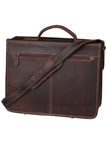 Greenburry Aktentasche Buffalo 1128 Mappe XXL in Brown
