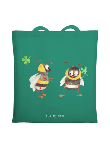 Mr. & Mrs. Panda Tote Bag Hummeln Kleeblatt ohne Spruch in Mint