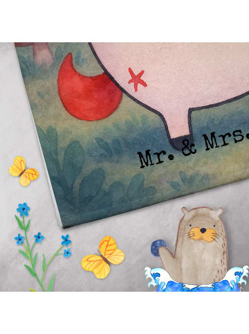 Mr. & Mrs. Panda Handtuch Einhorn Wut Design ohne Spruch in Weiß