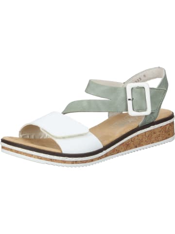 rieker Klassische Sandaletten, Komfort-Sandalen in weiss/mint