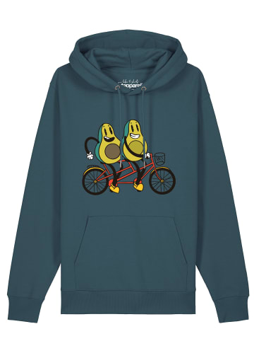wat? Apparel Sweatshirt Avocado Fahrrad in Petrol