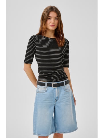 My Essential Wardrobe T-shirt MWKallura Casual fit in Black W. Oatmeal Stripe