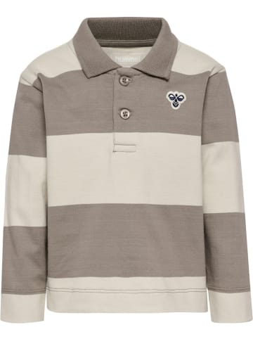 Hummel Shirt "Hmlmini Loose Stripe Polo Shirt" in Braun