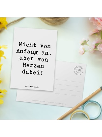Mr. & Mrs. Panda Grußkarte Spruch Adoptivkind von Herzen mit Spruch in Weiß