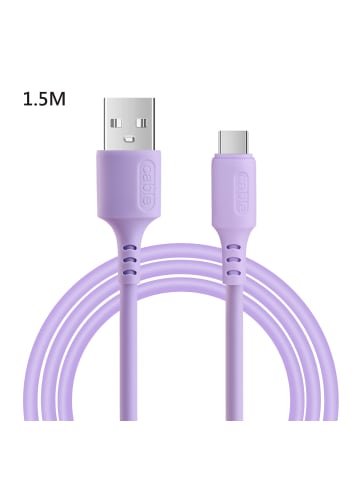 Platyne USB-Ladekabel USB-C / Samsung 1,50 Meter in Violett