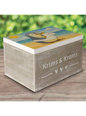 Mr. & Mrs. Panda Box Pinguin Schwimmring Design ohne Spruch in Weiß