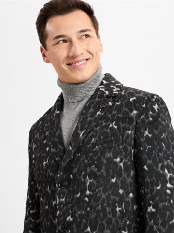 Finshley & Harding London Wollmantel in anthrazit schwarz - 0001