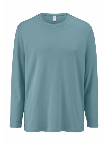 Hessnatur Hessnatur Schlafshirt PURE COTTON aus reiner Bio-Baumwolle in sturmblau