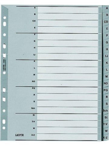 Leitz Register A4 A-Z PP grau