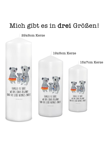 Mr. & Mrs. Panda Kerze Koala Familie mit Spruch in Weiß