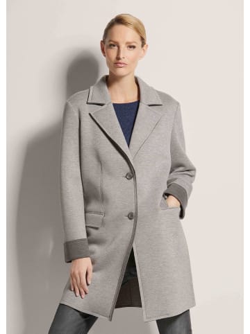 MADELEINE Modische Longjacke aus Baumwollmix in graphit / silbergrau / melange