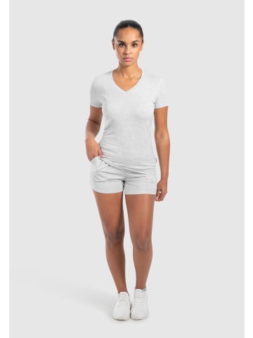 SMILODOX T-Shirt Nela Modal in Grau Melange