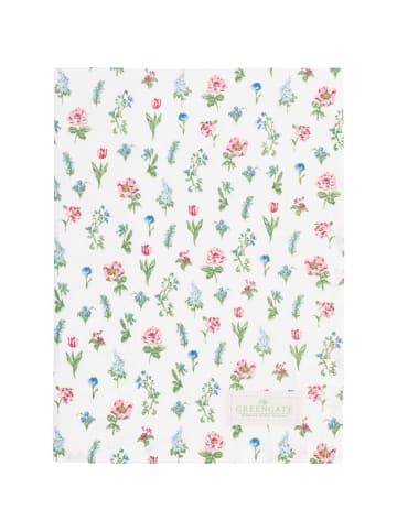 Greengate Geschirrtuch ESTRID Weiß mit Blumen