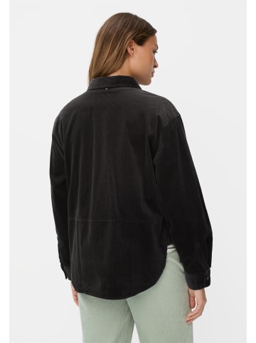 Camel Active Oversize-Bluse mit Hemdkragen in Schwarz