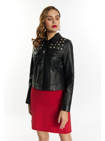 faina Damen Lederjacke in Schwarz