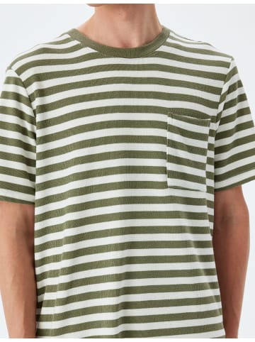 KOTON T-shirt in Grün Gestreift